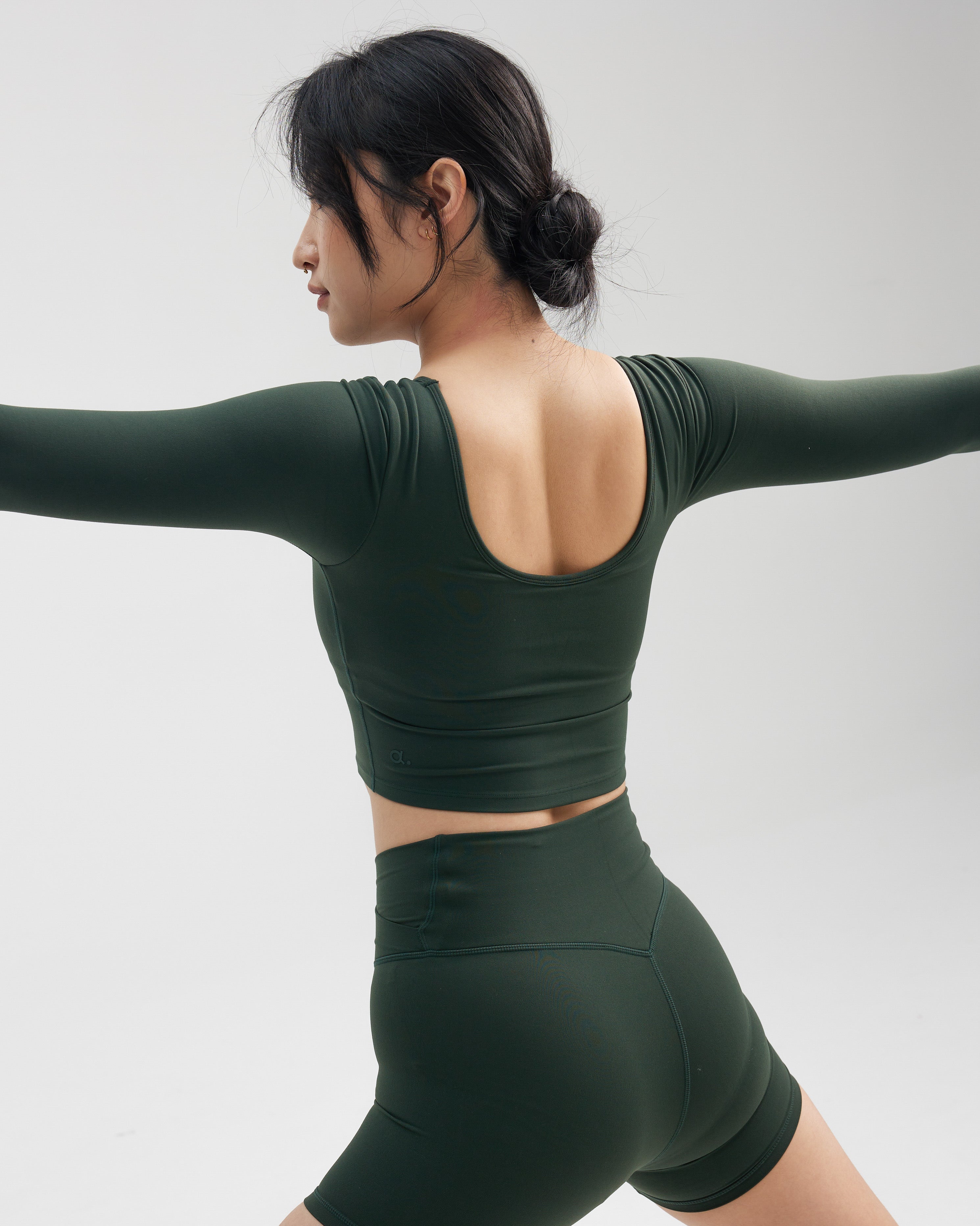 [AA x Flow] Reversible Long Sleeve Crop in Flow Matcha