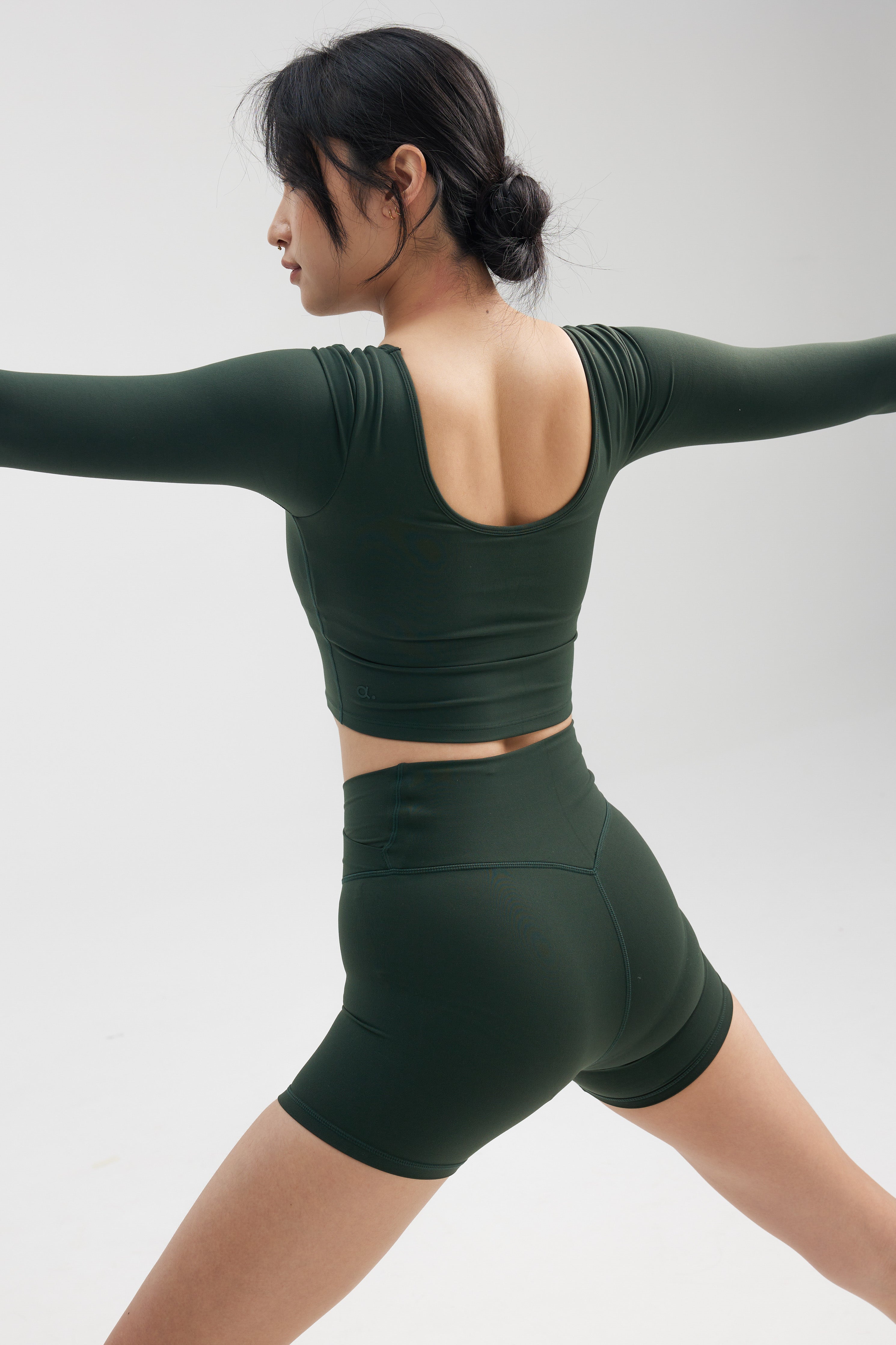 [AA x Flow] Reversible Long Sleeve Crop in Flow Matcha