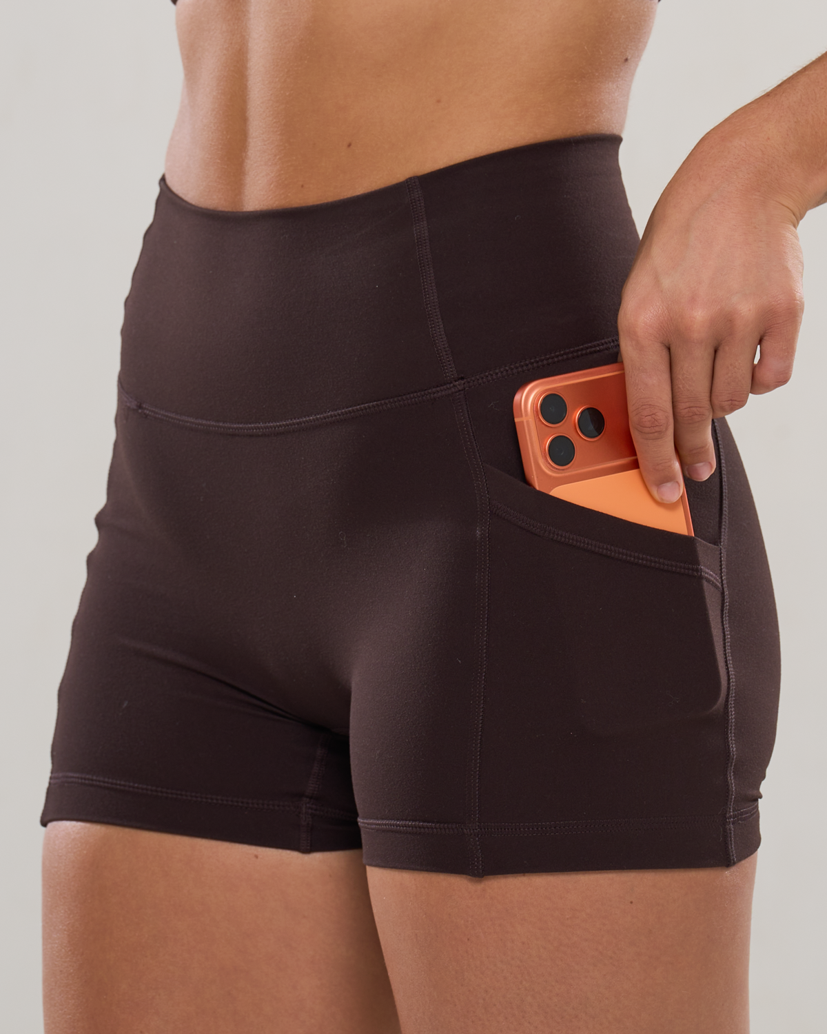 Pocket Shorts (Mini 4") in Ganache