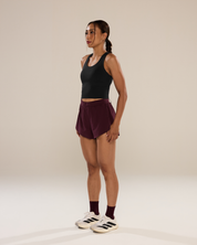Run Strong Longline Bra in Black Sesame