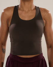 Run Strong Longline Bra in Espresso