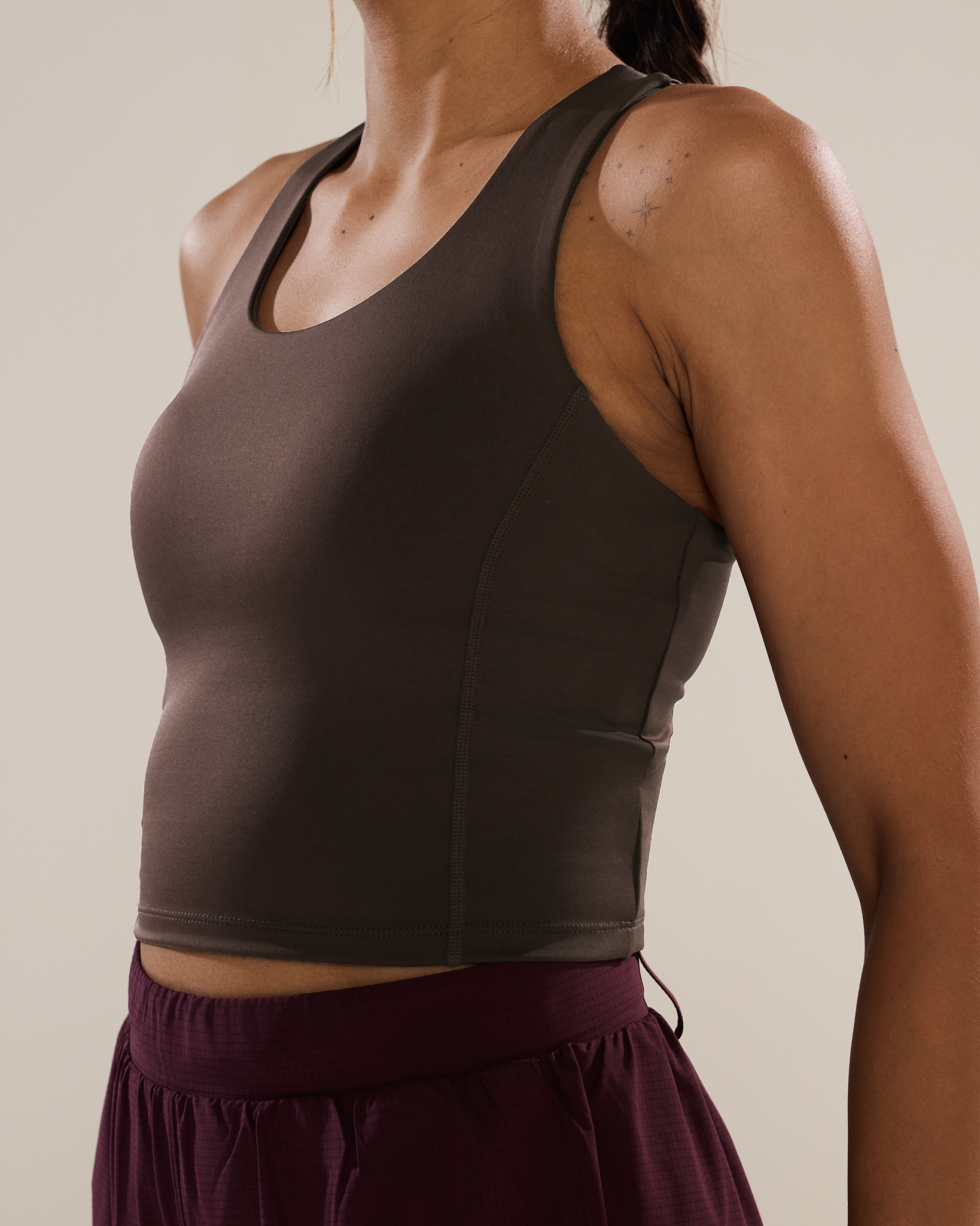 Run Strong Longline Bra in Espresso