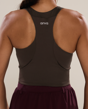 Run Strong Longline Bra in Espresso