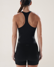 Scoop Longline Bra in Black Sesame