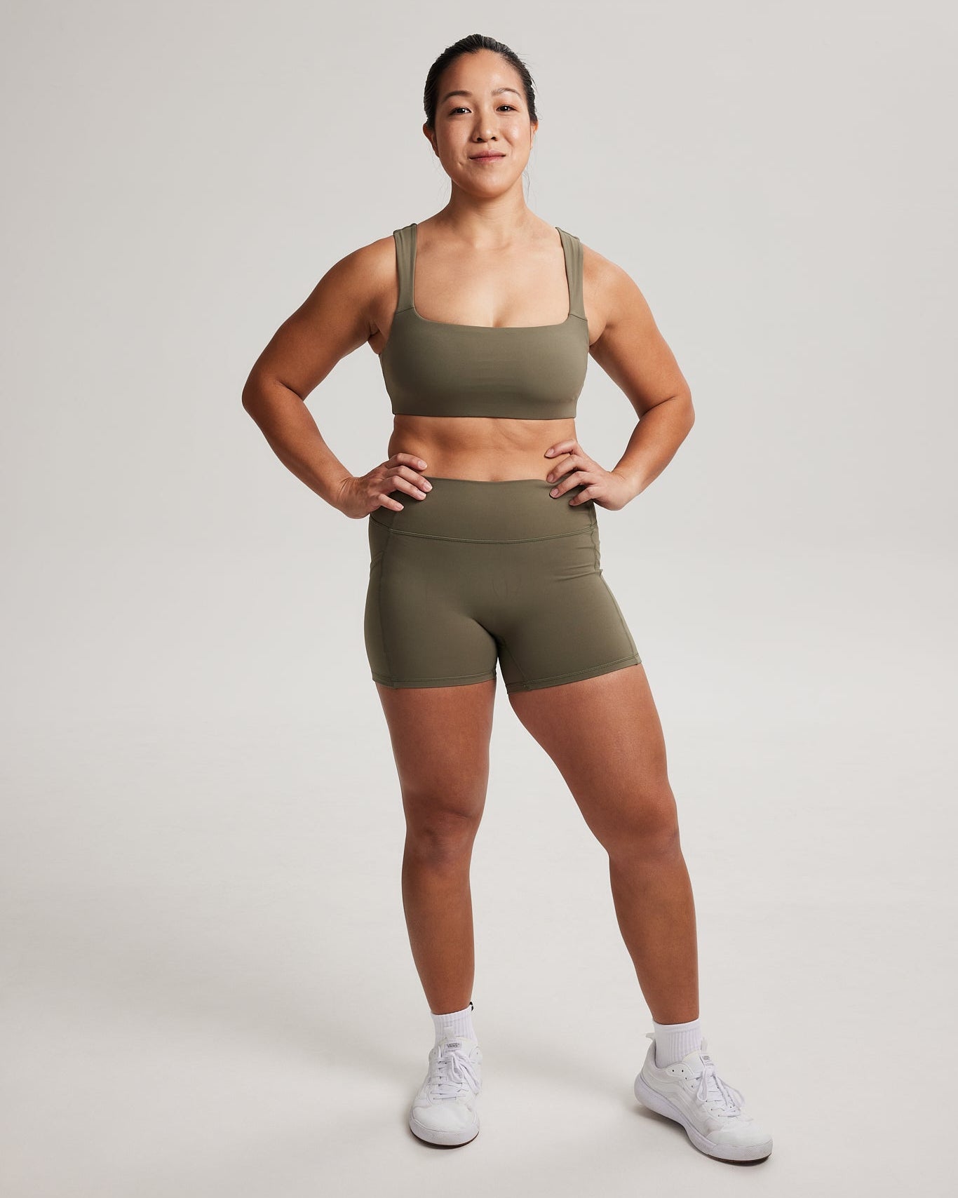 Square Neck Bra in Avocado