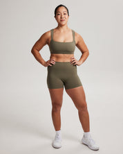 Square Neck Bra in Avocado
