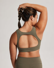Square Neck Bra in Avocado