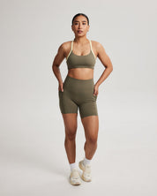 Twist Bra (Contrast) in Avocado