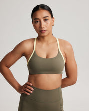 Twist Bra (Contrast) in Avocado