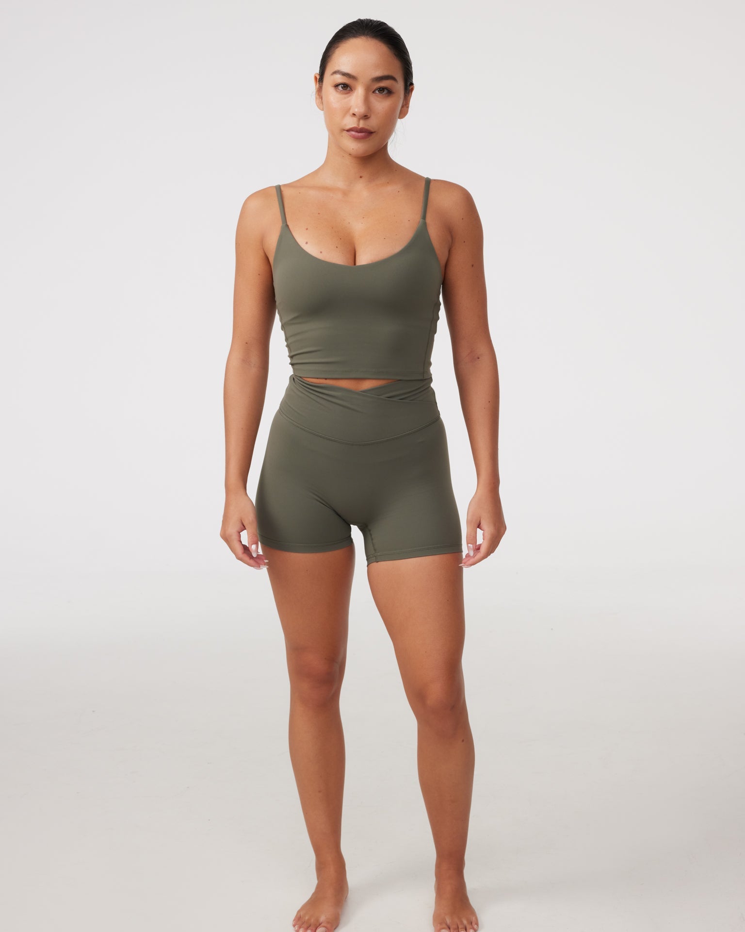 V Cami Bra in Avocado
