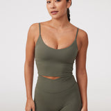 V Cami Bra in Avocado