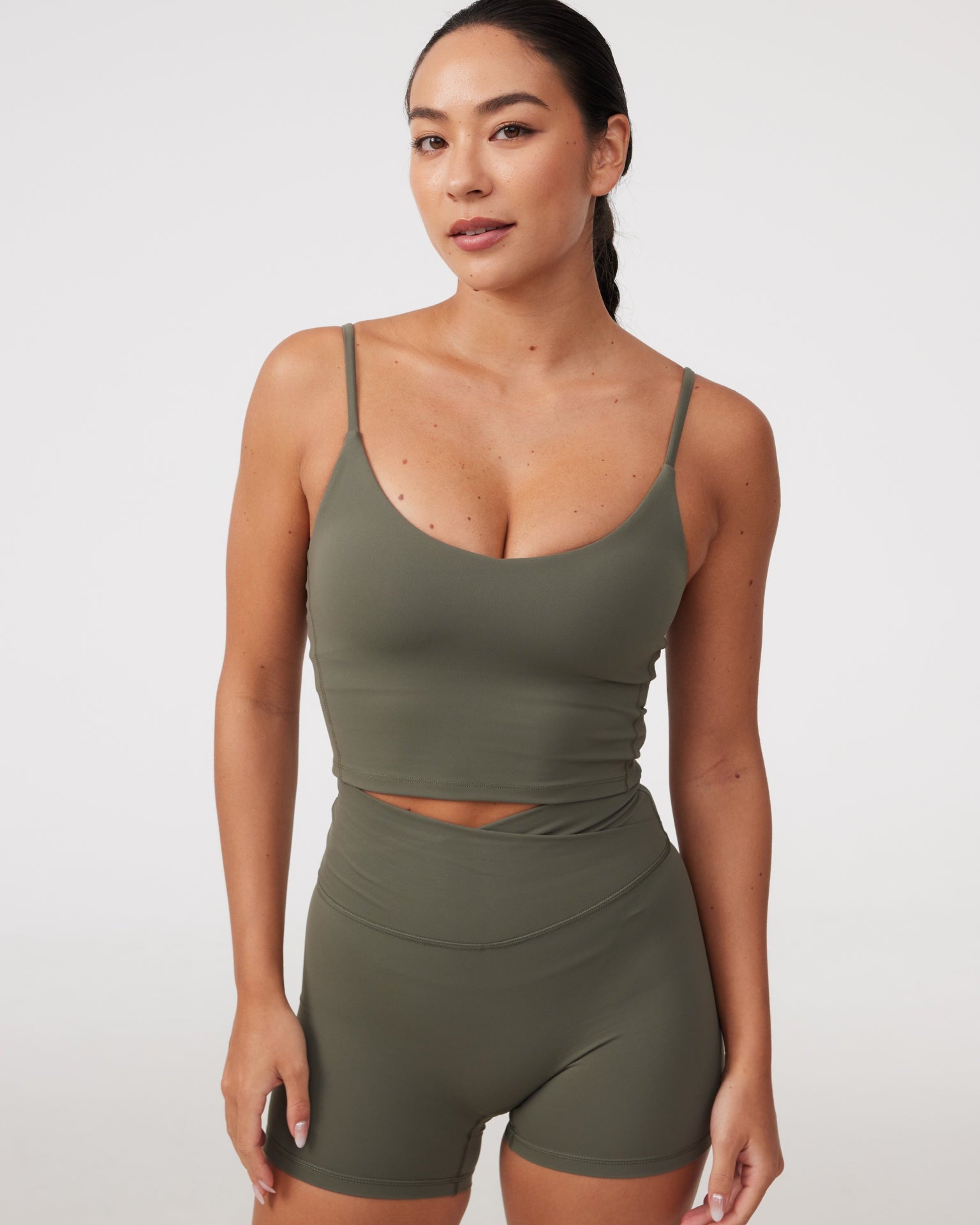 V Cami Bra in Avocado