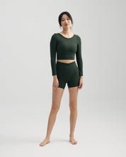 [AA x Flow] Reversible Long Sleeve Crop in Flow Matcha