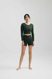 [AA x Flow] Reversible Long Sleeve Crop in Flow Matcha