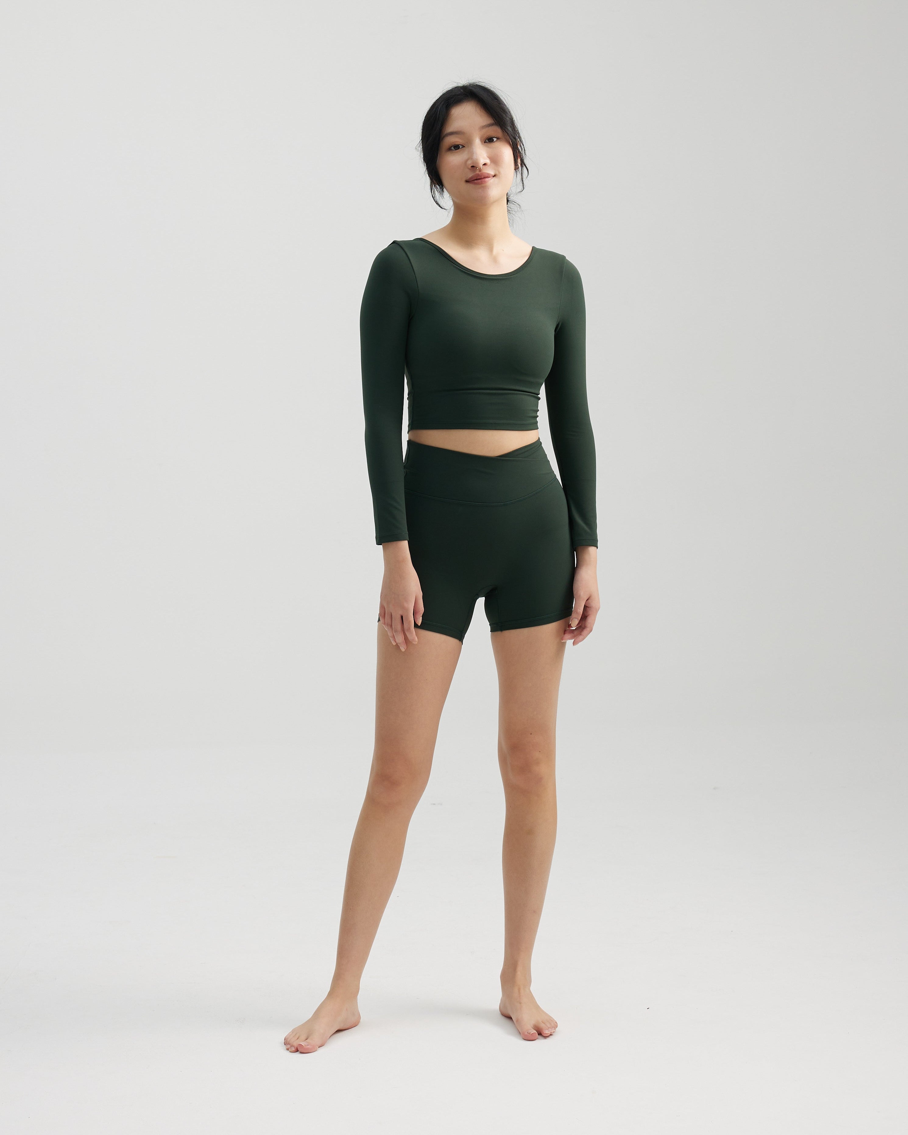 [AA x Flow] Reversible Long Sleeve Crop in Flow Matcha