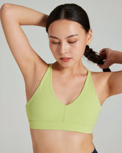 V Plunge Bra 2.0 in Zest